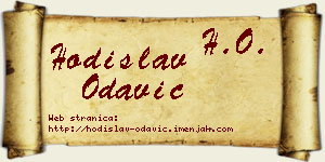 Hodislav Odavić vizit kartica